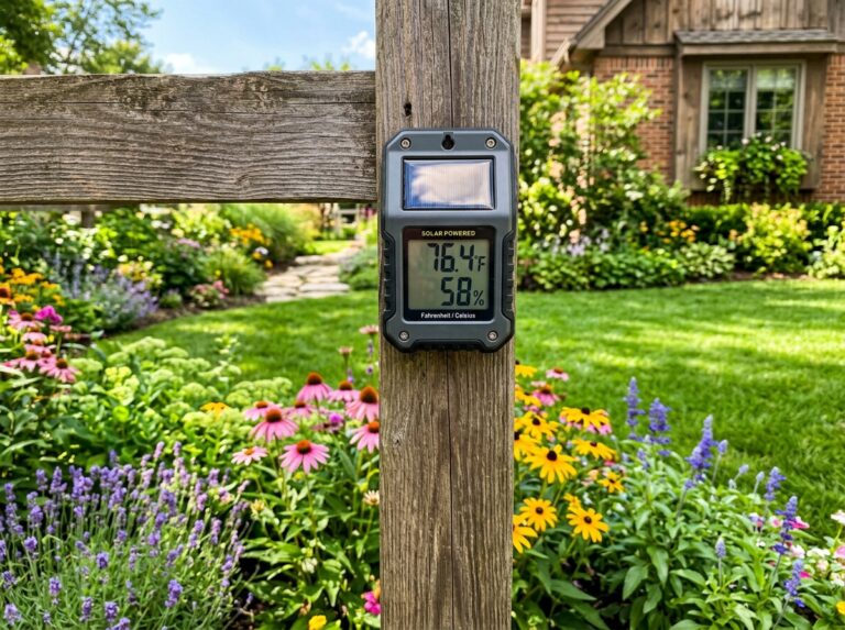 solar powered outdoor thermometer