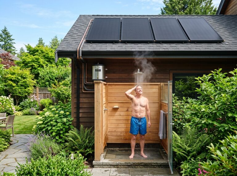 solar hot water shower