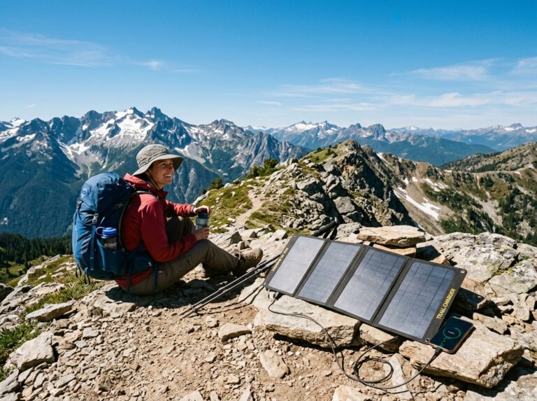 foldable solar trail charger