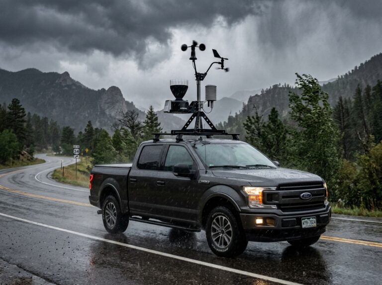 portable weather station for vehicle